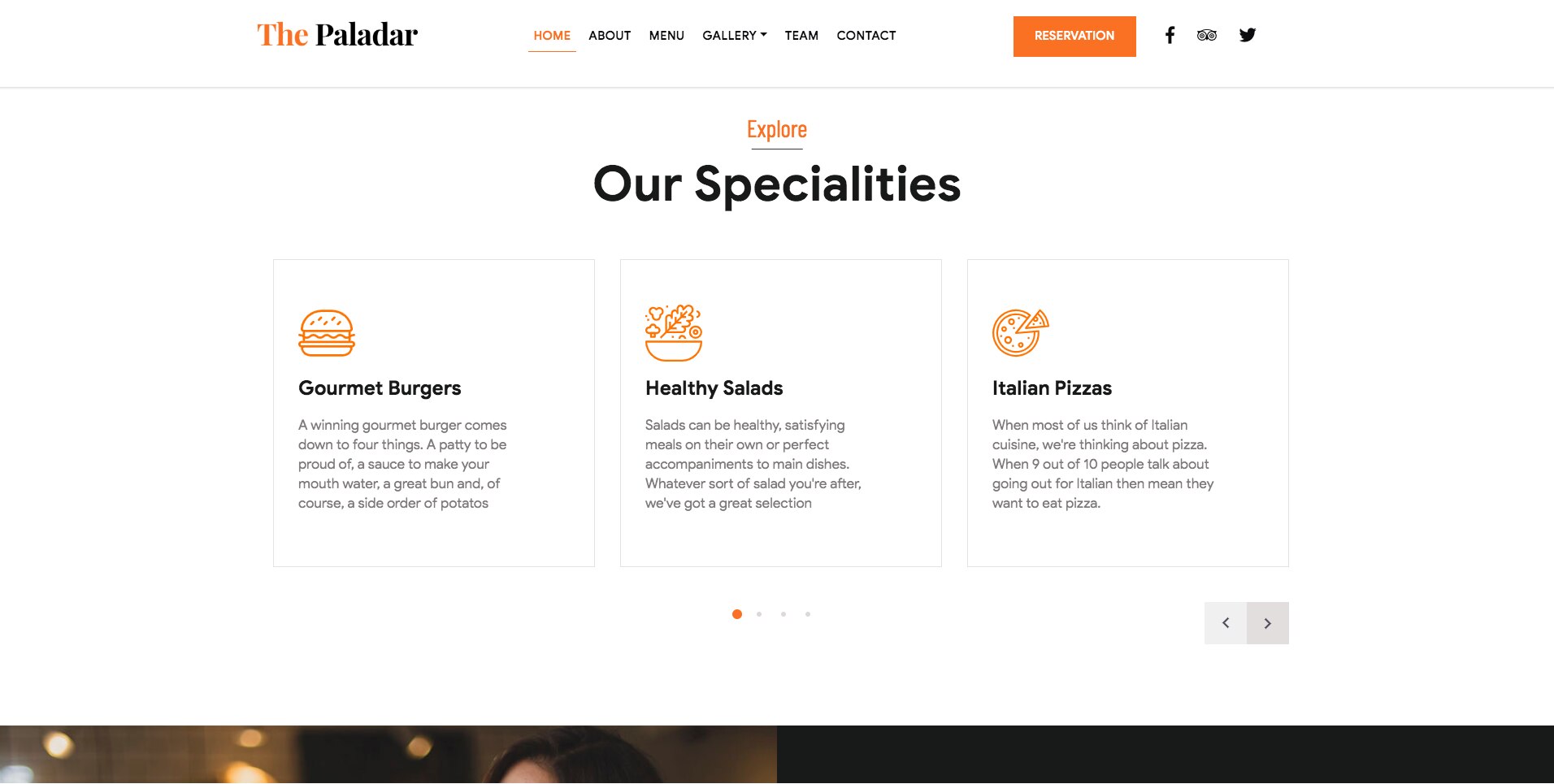 The Paladar — especialidades